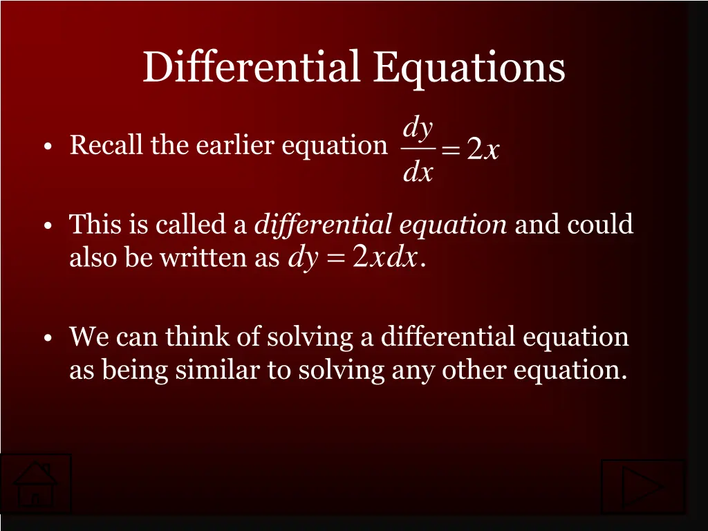 differential equations