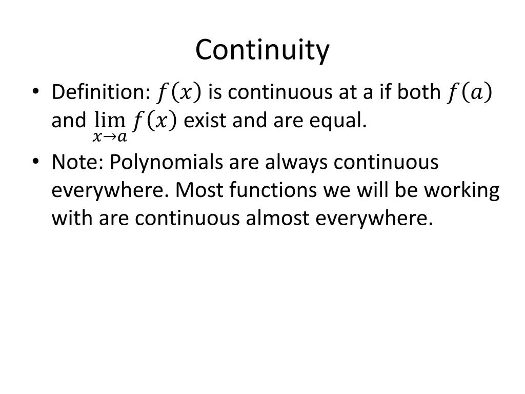 continuity