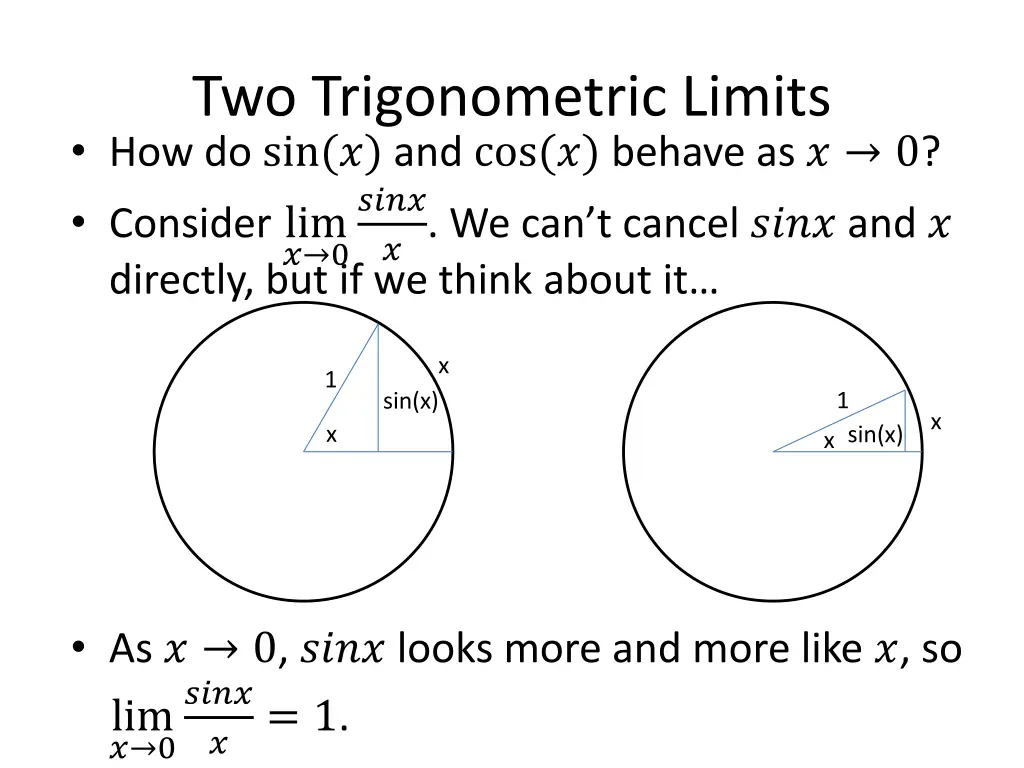 two trigonometric limits