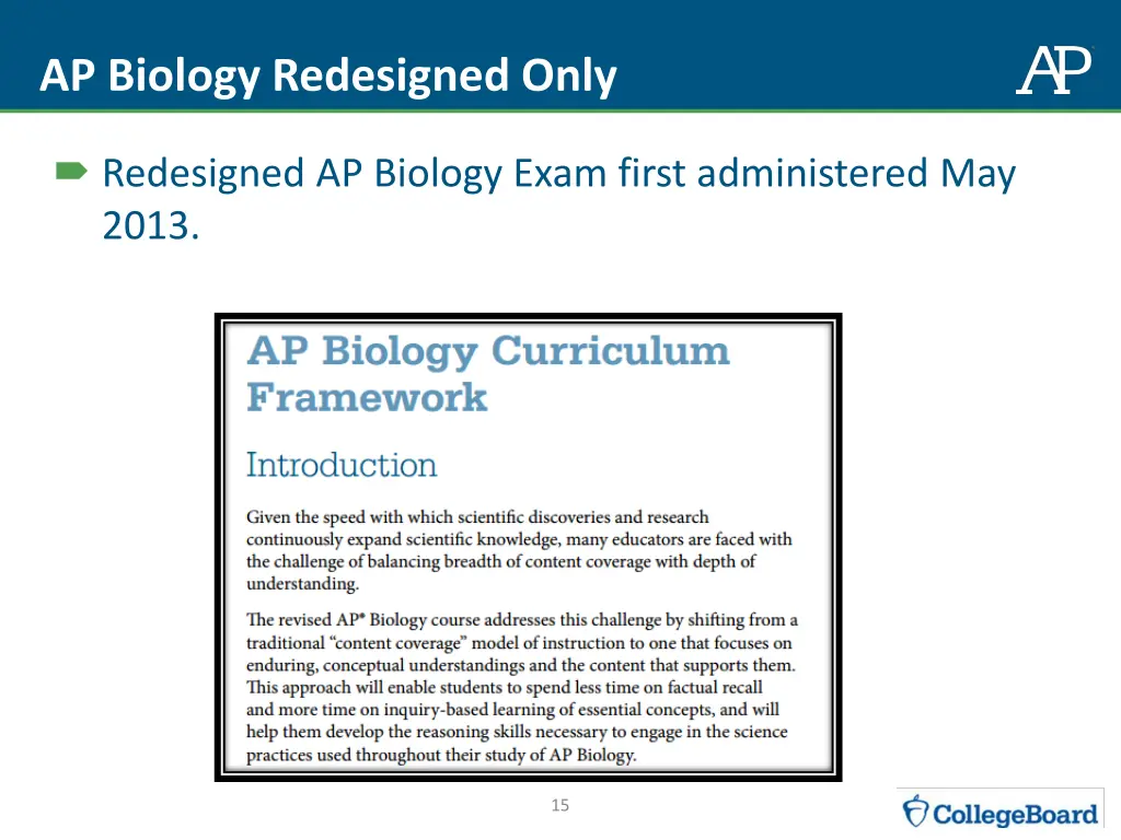 ap biology redesigned only