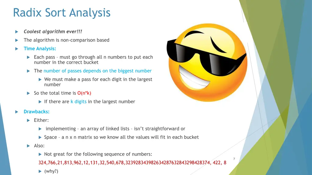 radix sort analysis