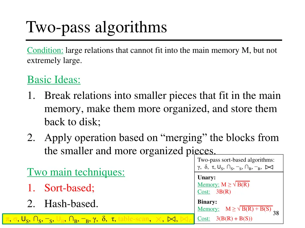 two pass algorithms 1