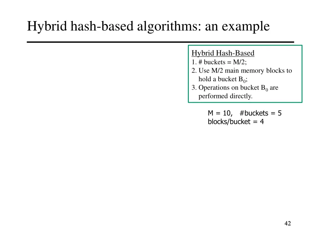 hybrid hash based algorithms an example 1