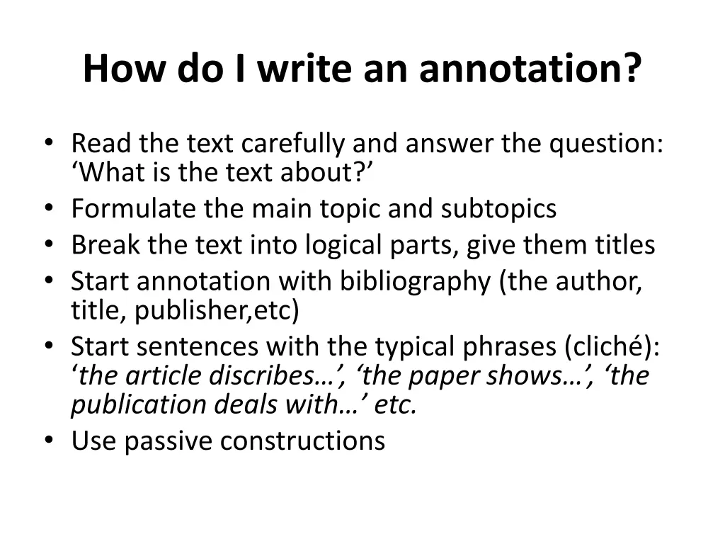 how do i write an annotation