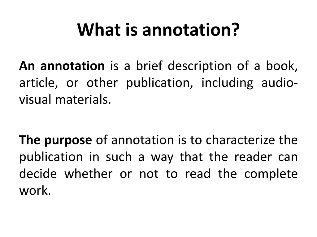 what is annotation