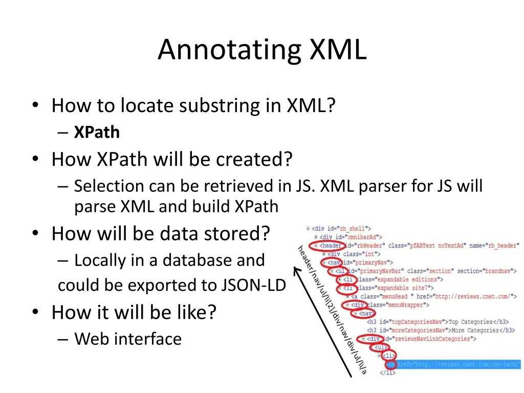 annotating xml