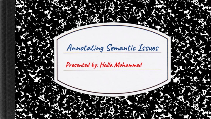 annotating semantic issues