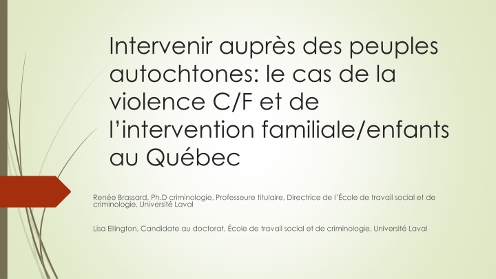 intervenir aupr s des peuples autochtones