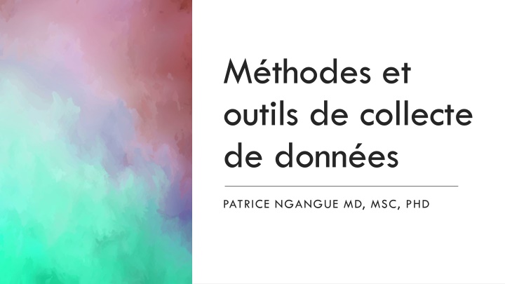 m thodes et outils de collecte de donn es