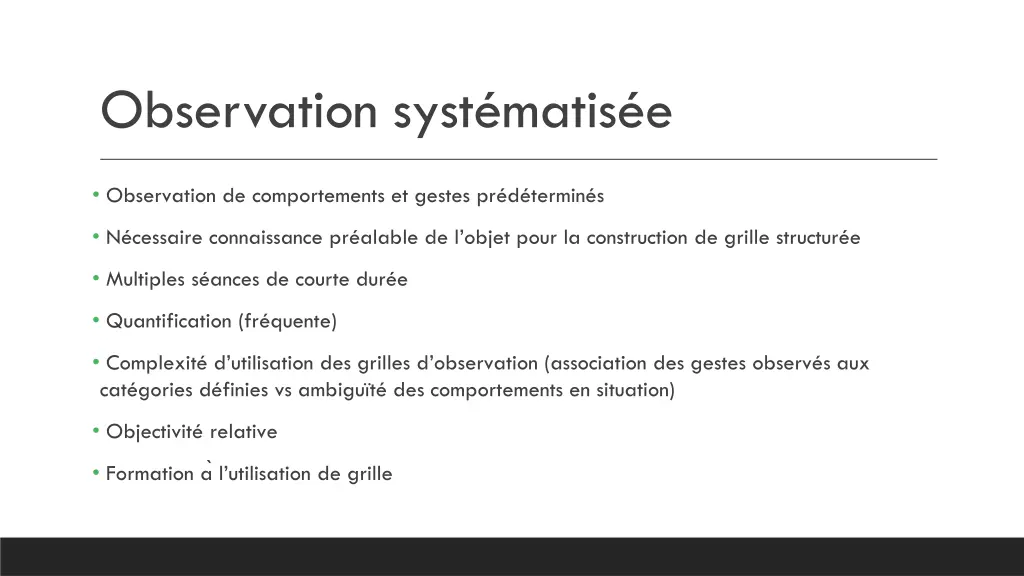 observation syst matis e