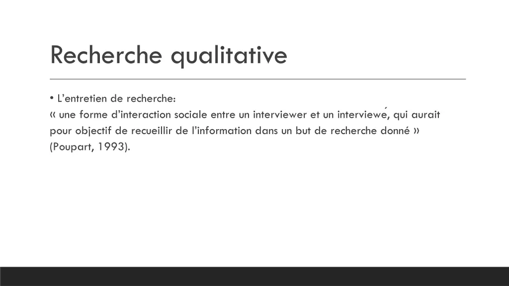 recherche qualitative