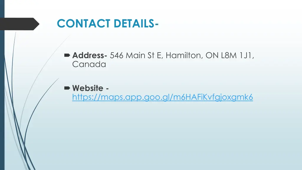 contact details