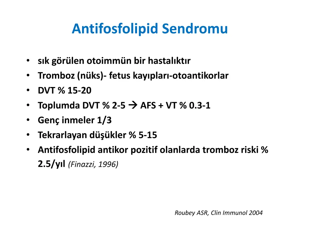 antifosfolipid sendromu