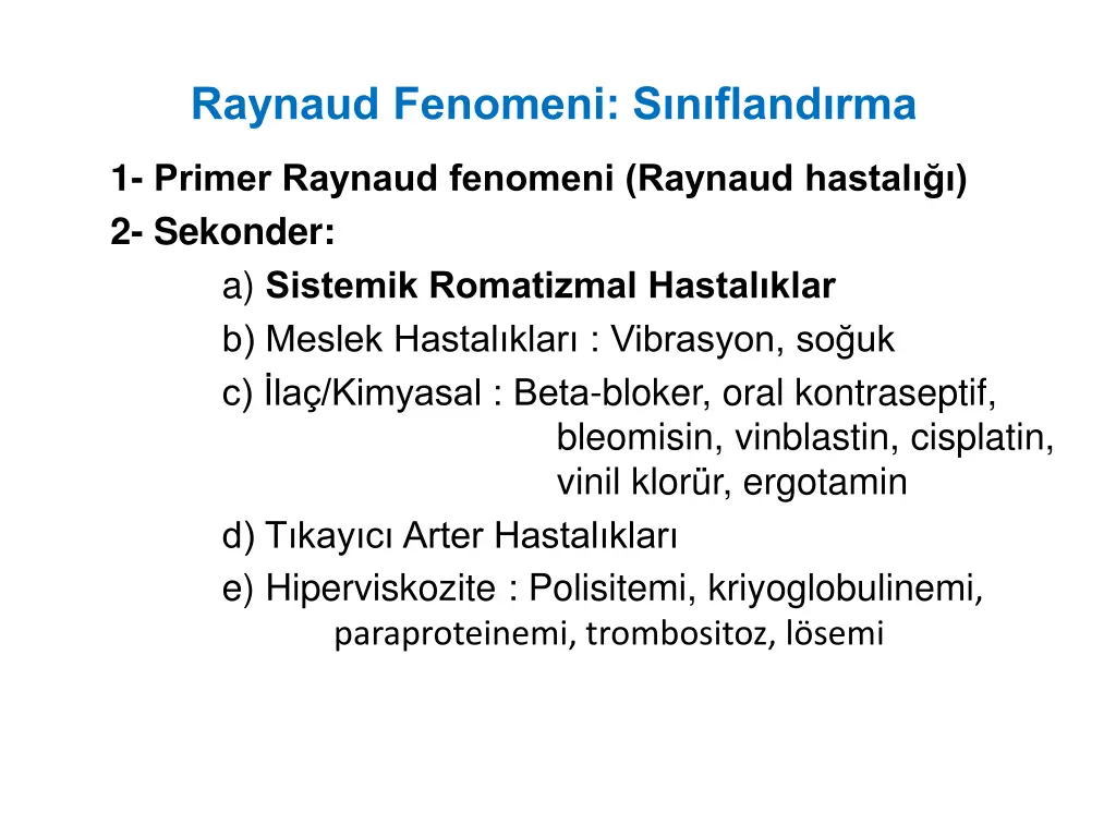 raynaud fenomeni s n fland rma