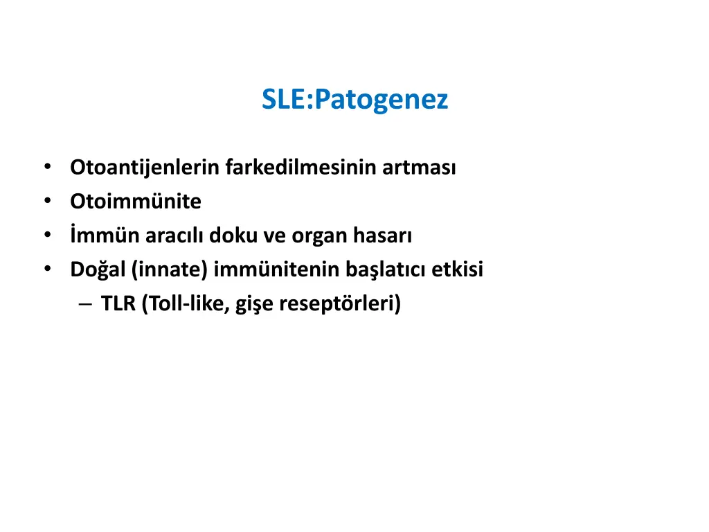 sle patogenez
