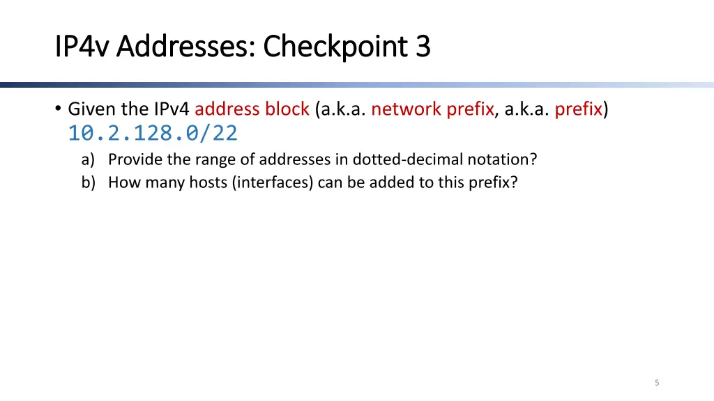 ip4v addresses checkpoint 3 ip4v addresses