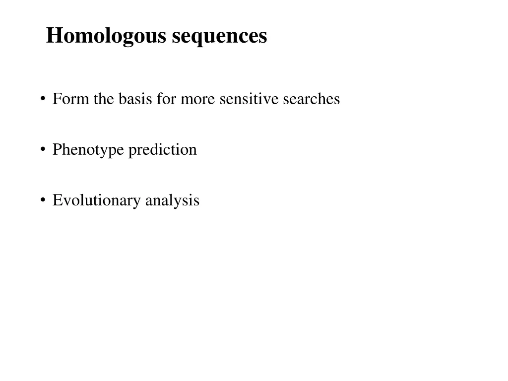 homologous sequences