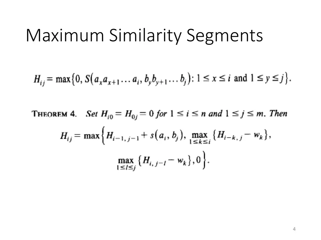maximum similarity segments