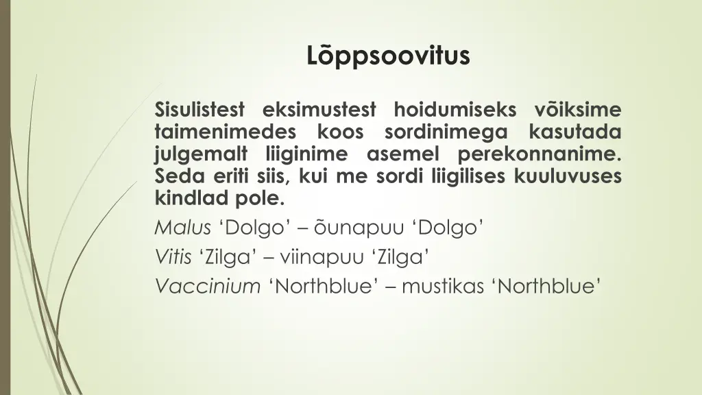 l ppsoovitus