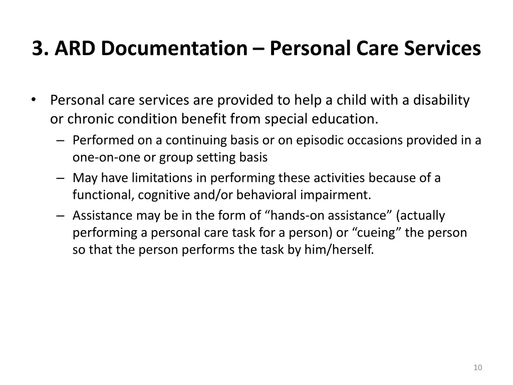 3 ard documentation personal care services 2