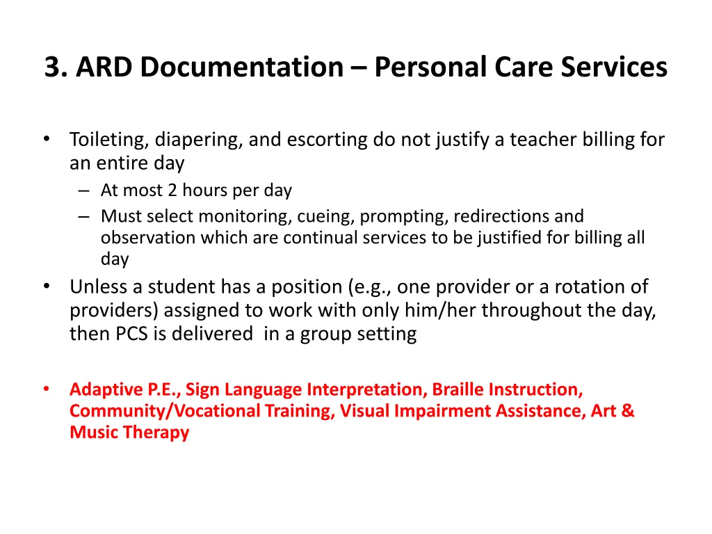 3 ard documentation personal care services 9