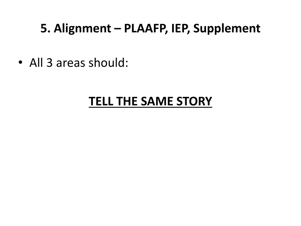 5 alignment plaafp iep supplement 1