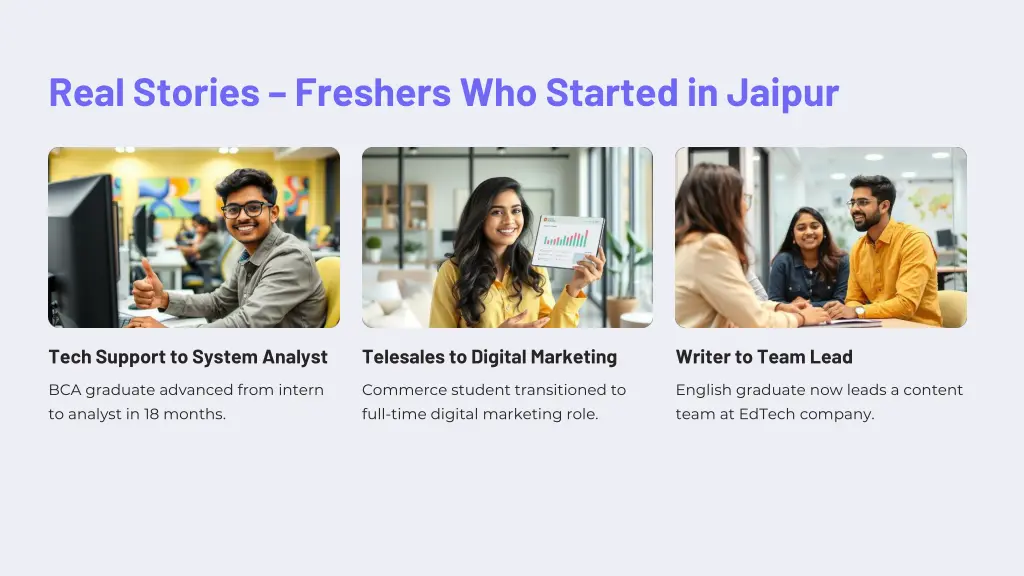 real stories freshers who started in jaipur