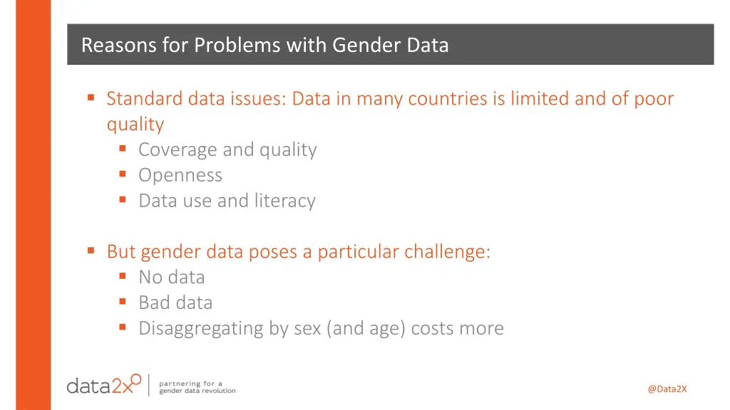 reasons for problems with gender data
