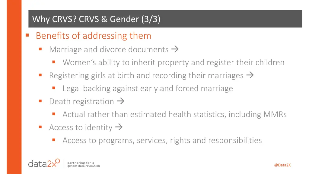 why crvs crvs gender 3 3 benefits of addressing