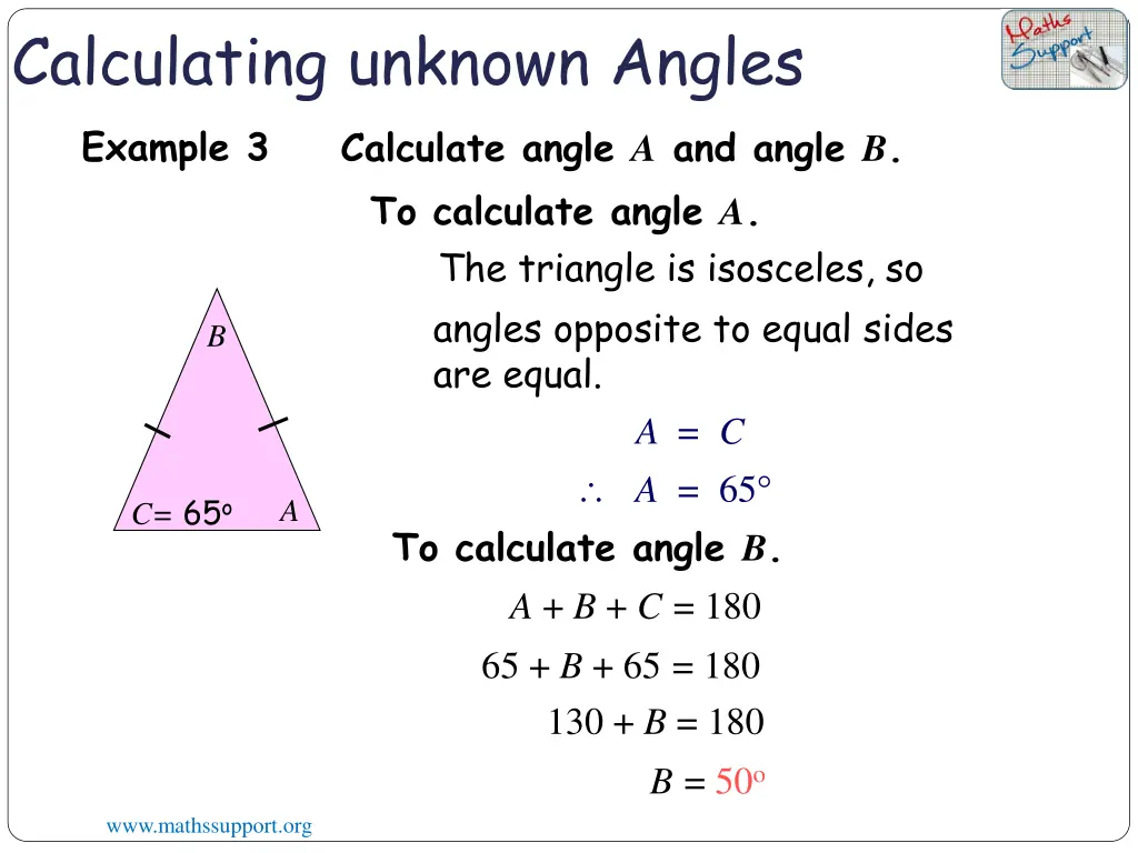 calculating unknown angles 1