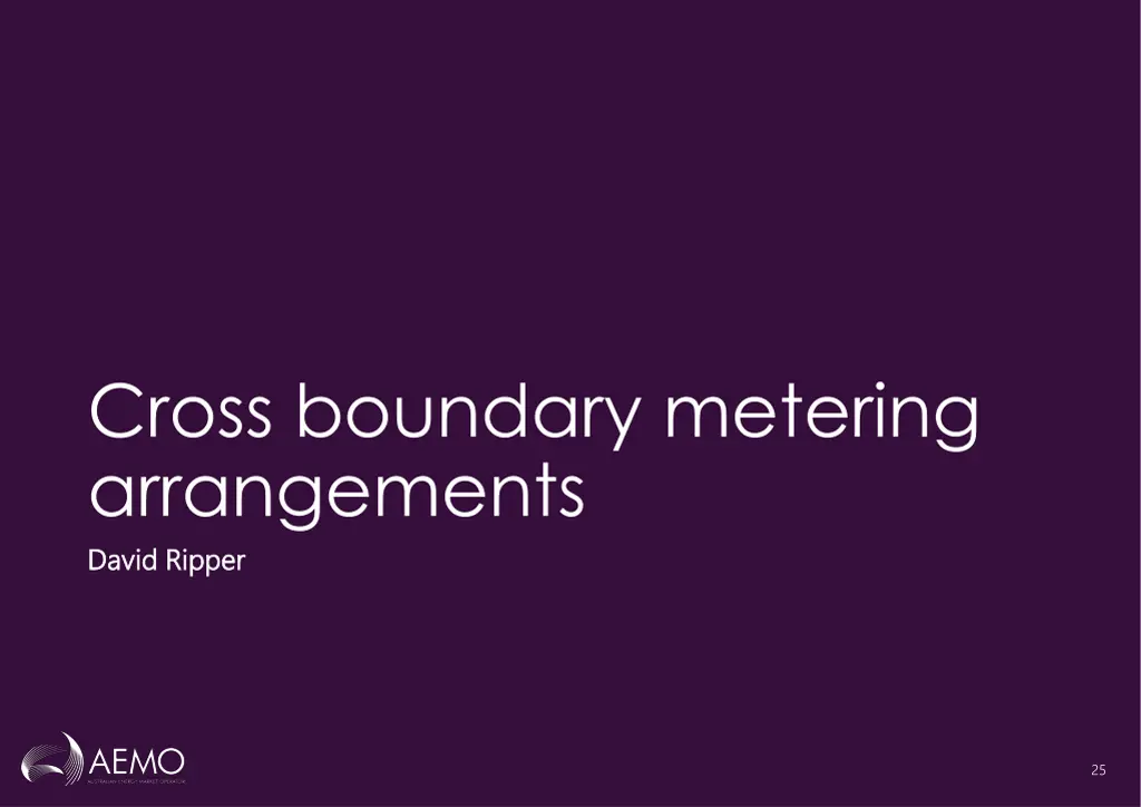 cross boundary metering arrangements david ripper