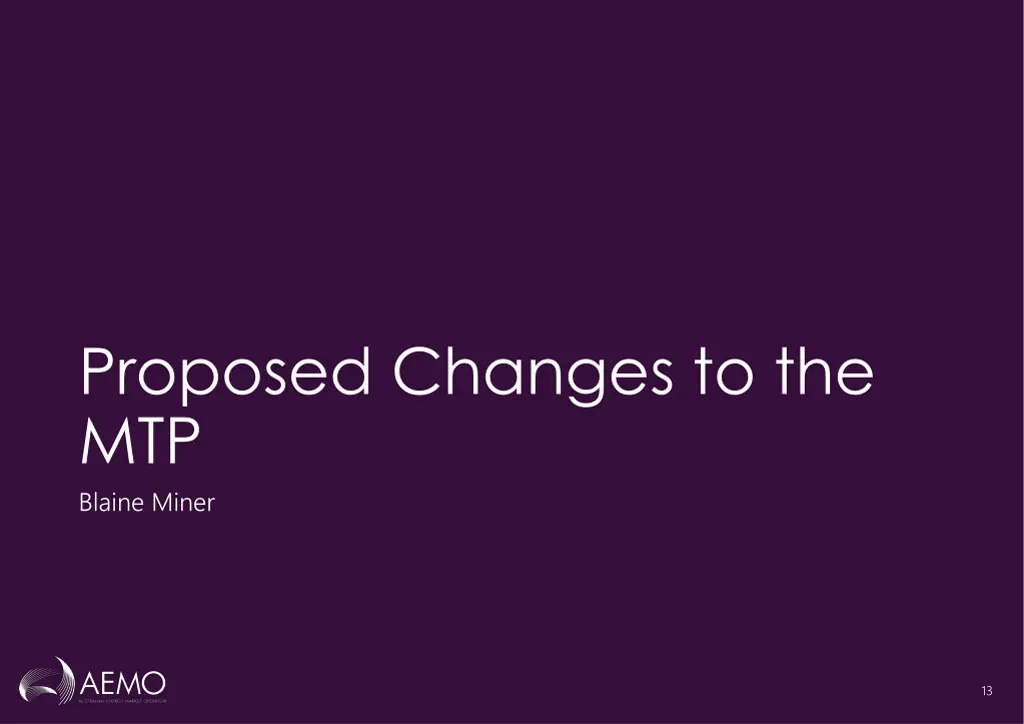 proposed changes to the mtp blaine miner