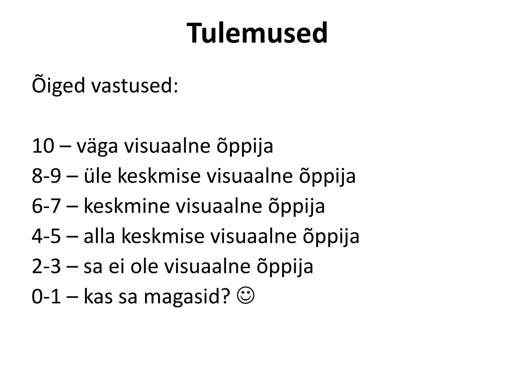 tulemused