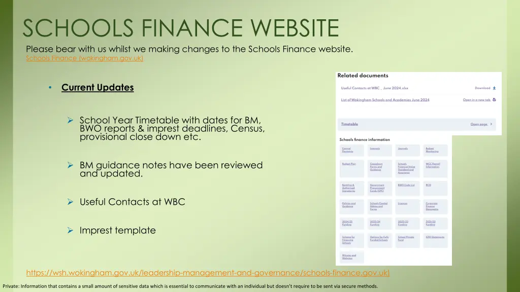 schools finance website please bear with