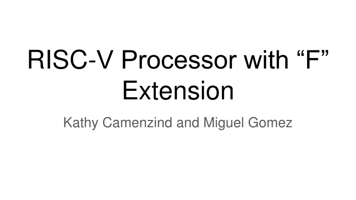risc v processor with f extension