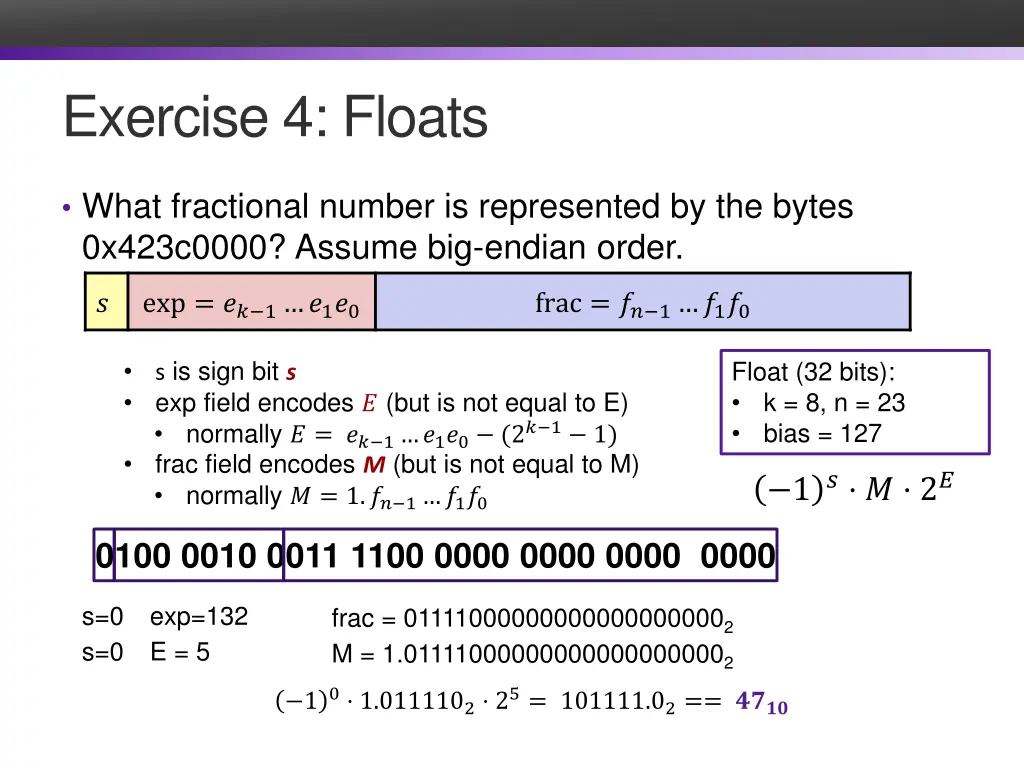 exercise 4 floats