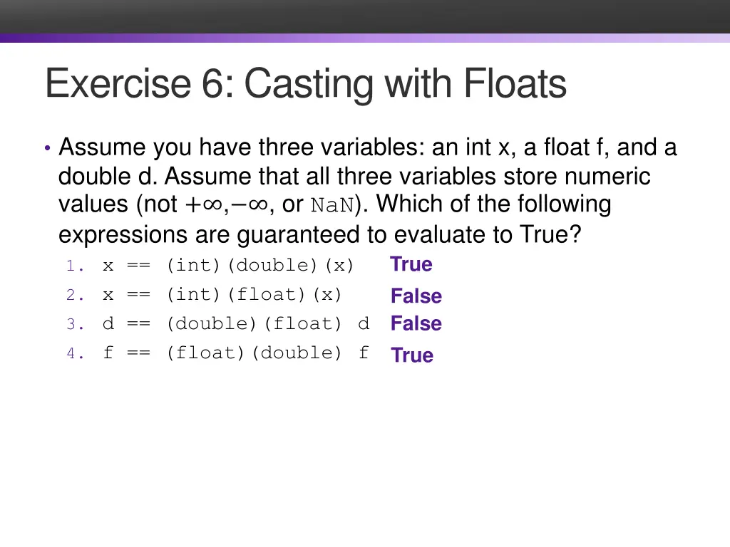 exercise 6 casting with floats 1