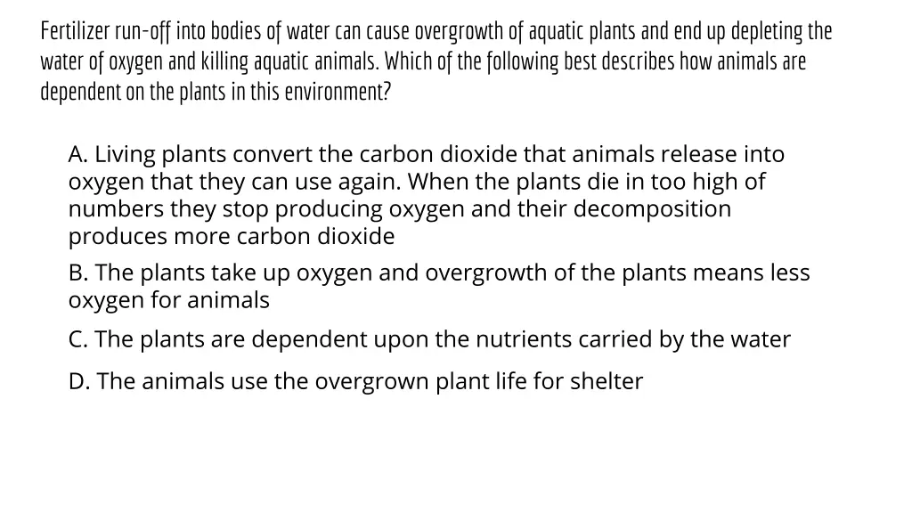 fertilizer run off into bodies of water can cause