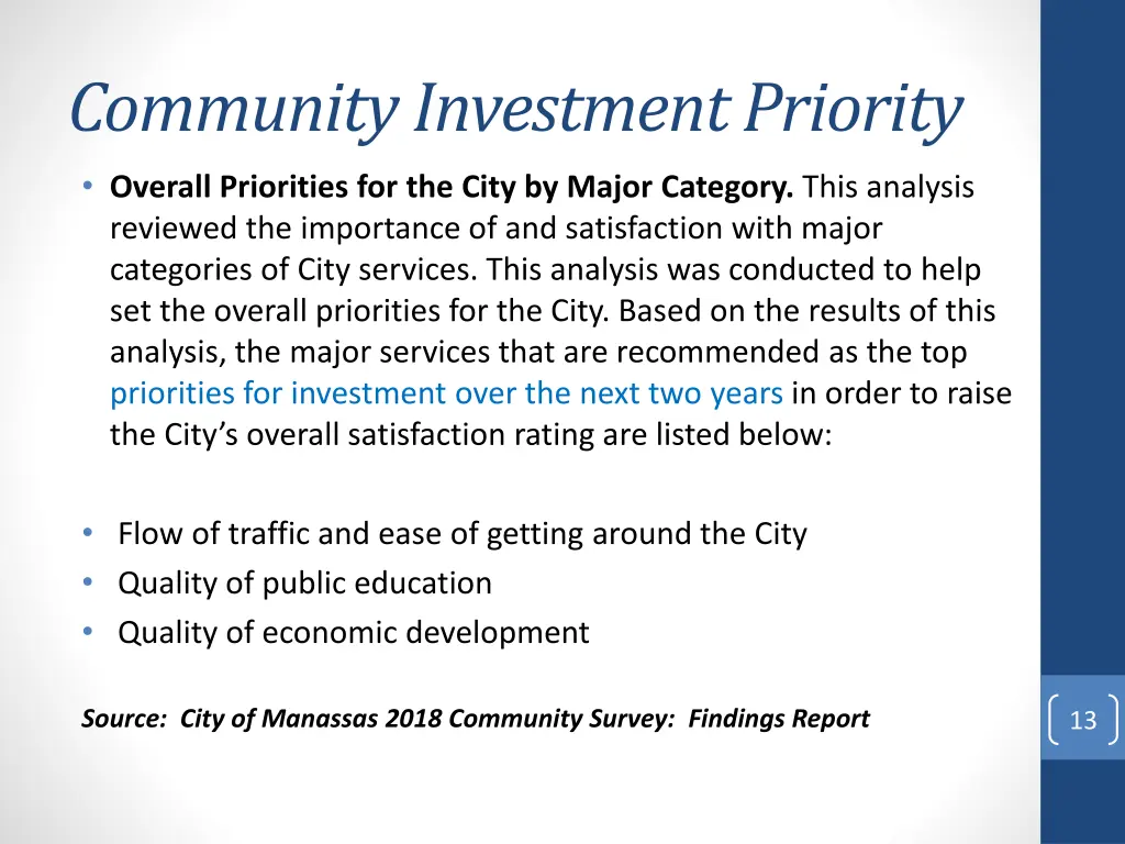 community investment priority
