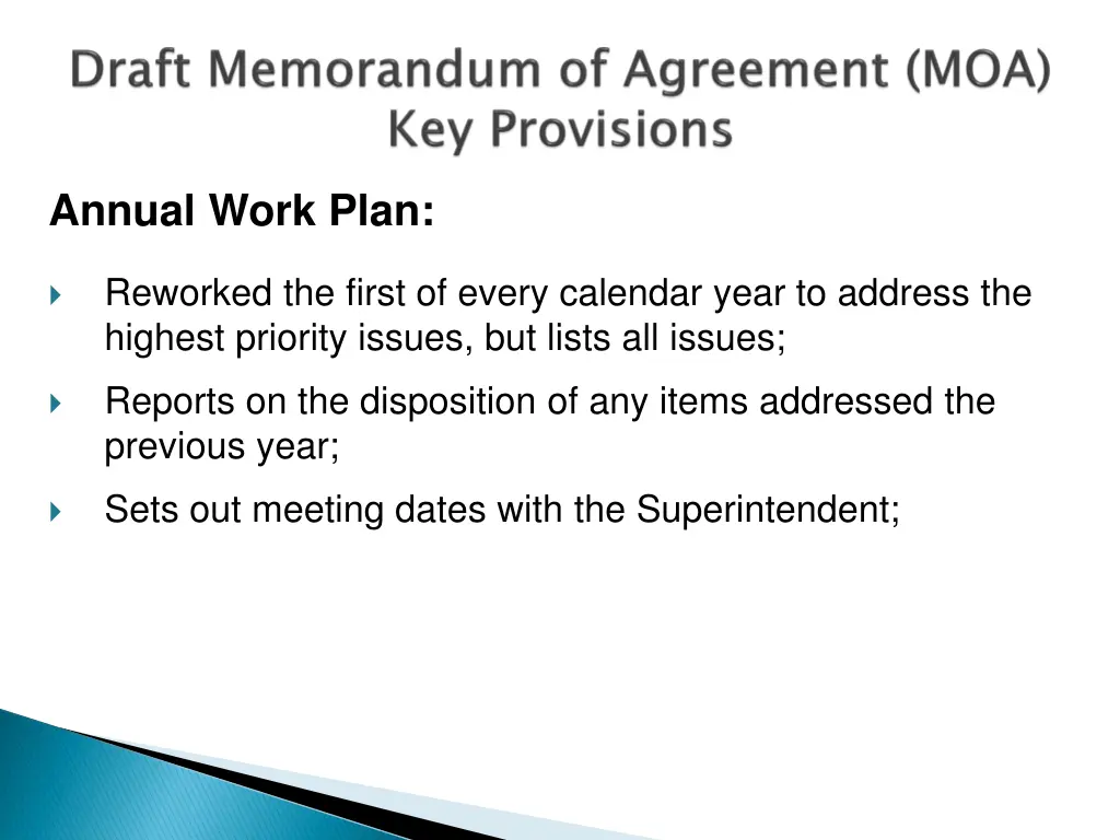 annual work plan