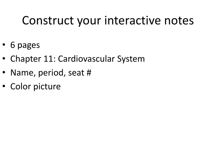 construct your interactive notes