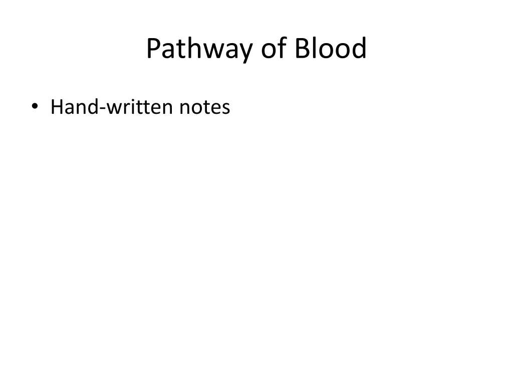 pathway of blood
