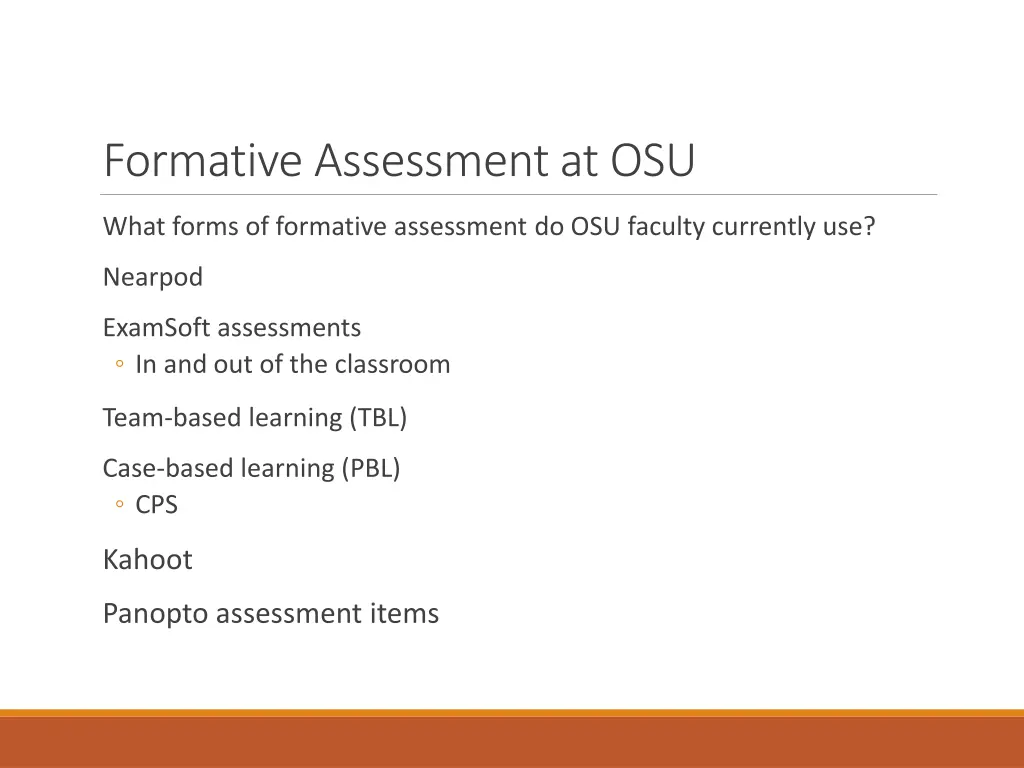 formative assessment at osu