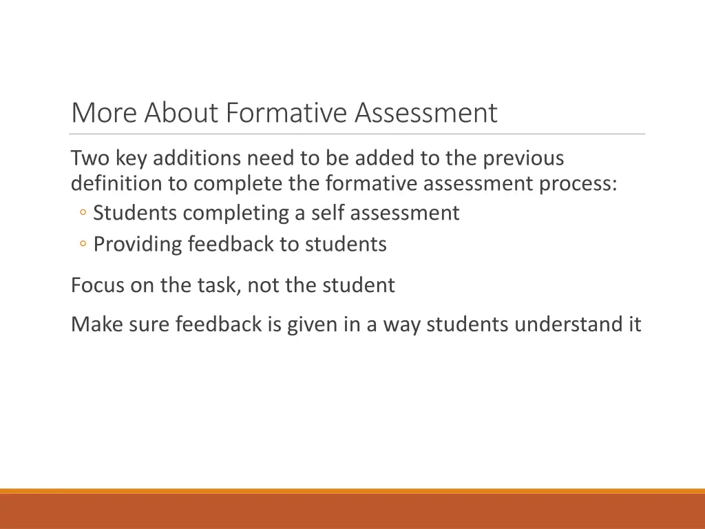 more about formative assessment