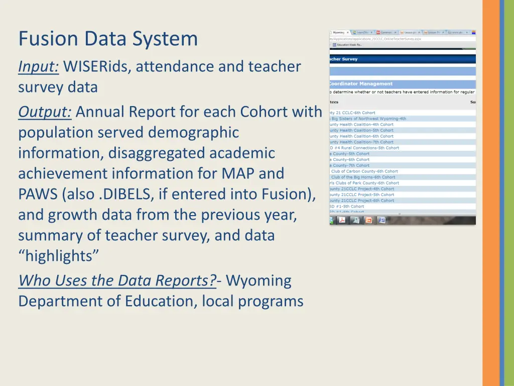 fusion data system input wiserids attendance