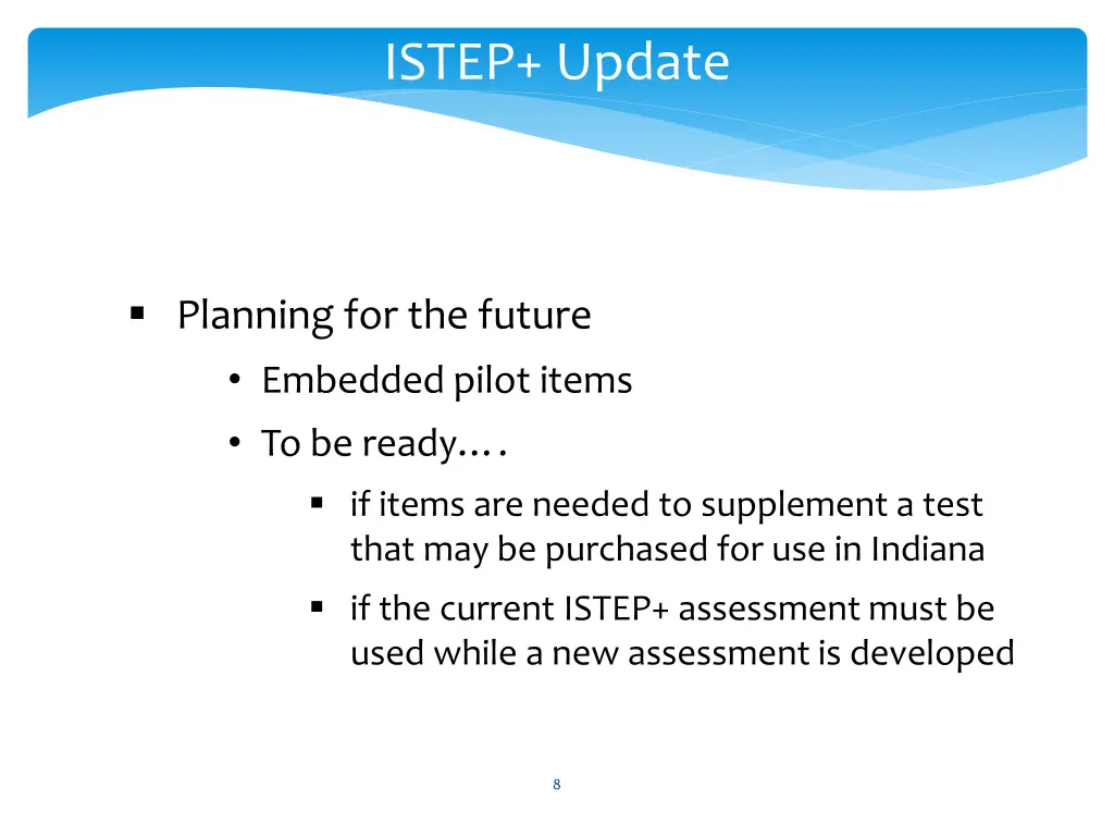 istep update 1