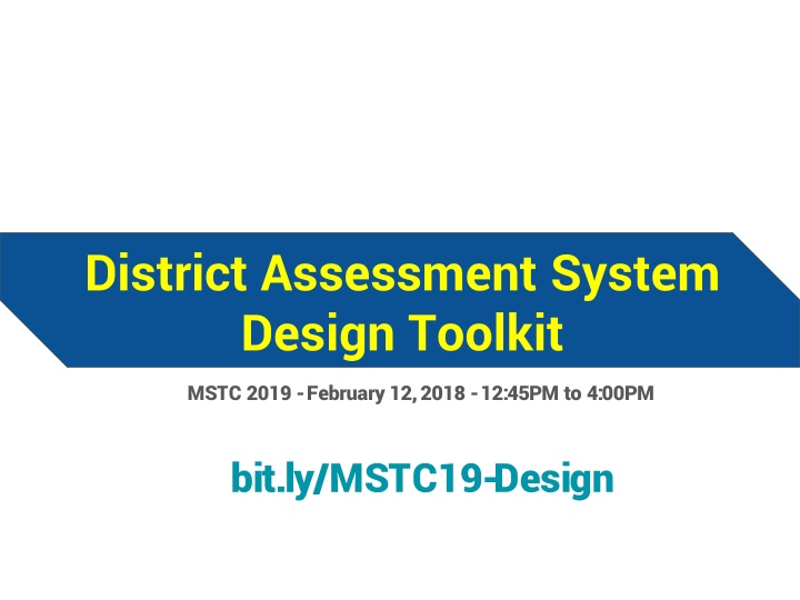district assessment system design toolkit