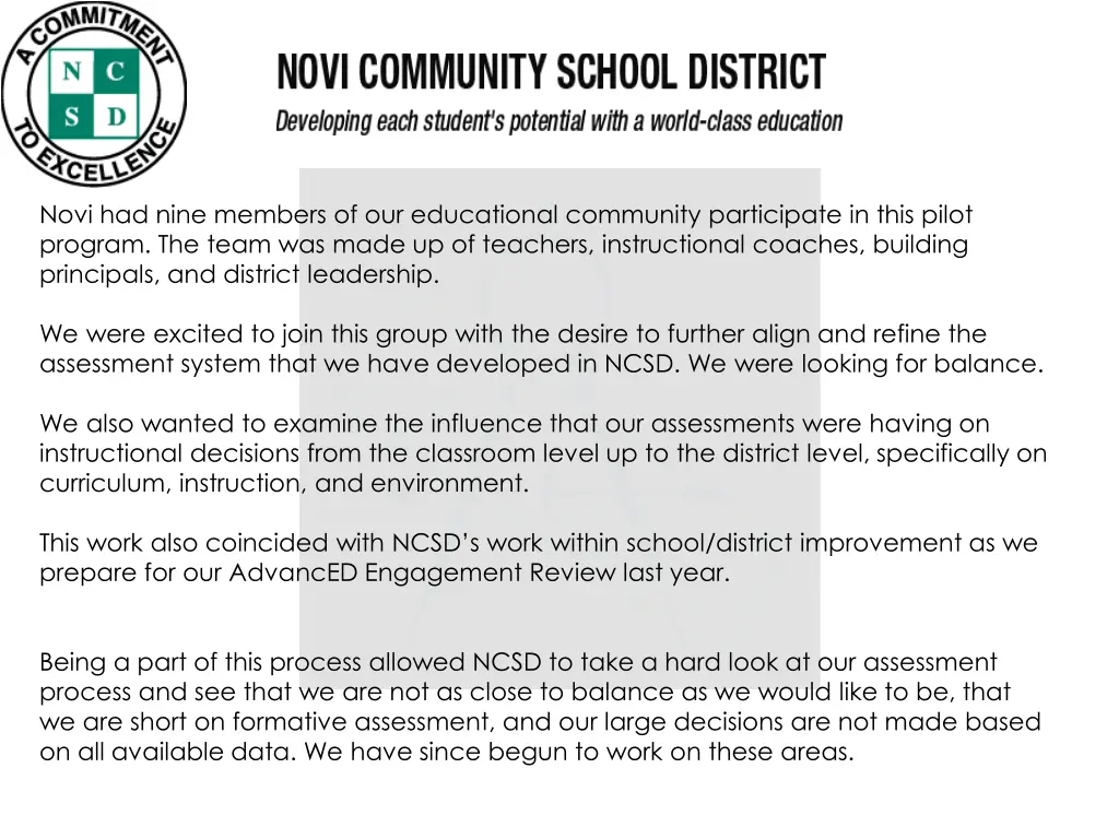 novi had nine members of our educational