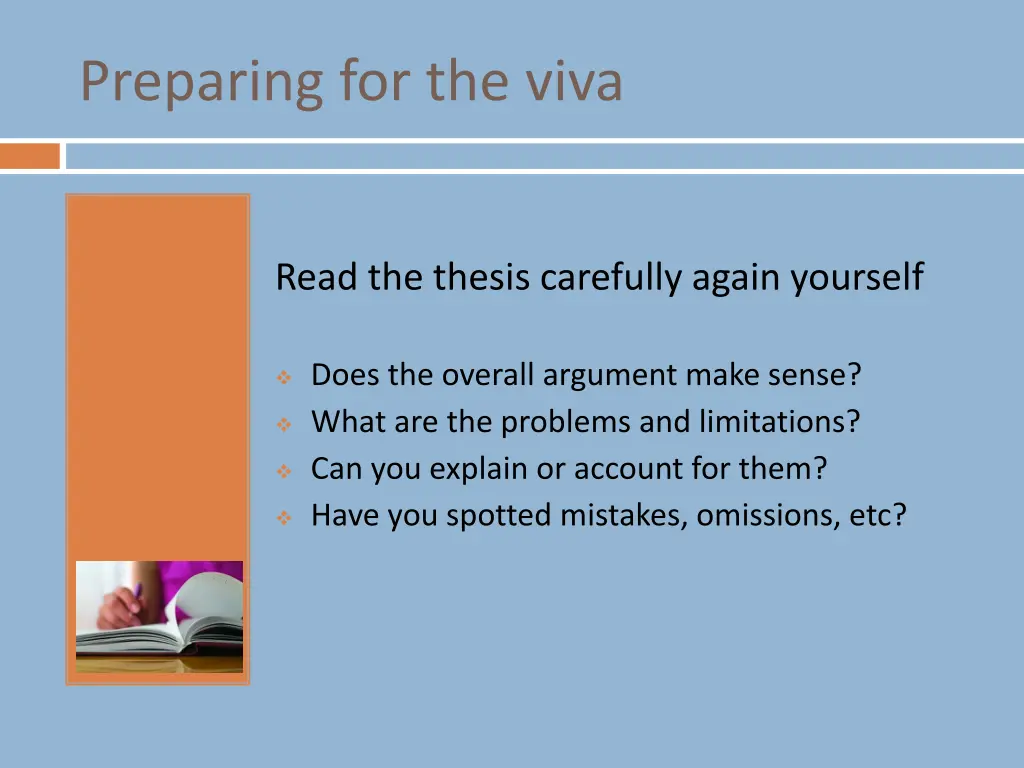 preparing for the viva 1