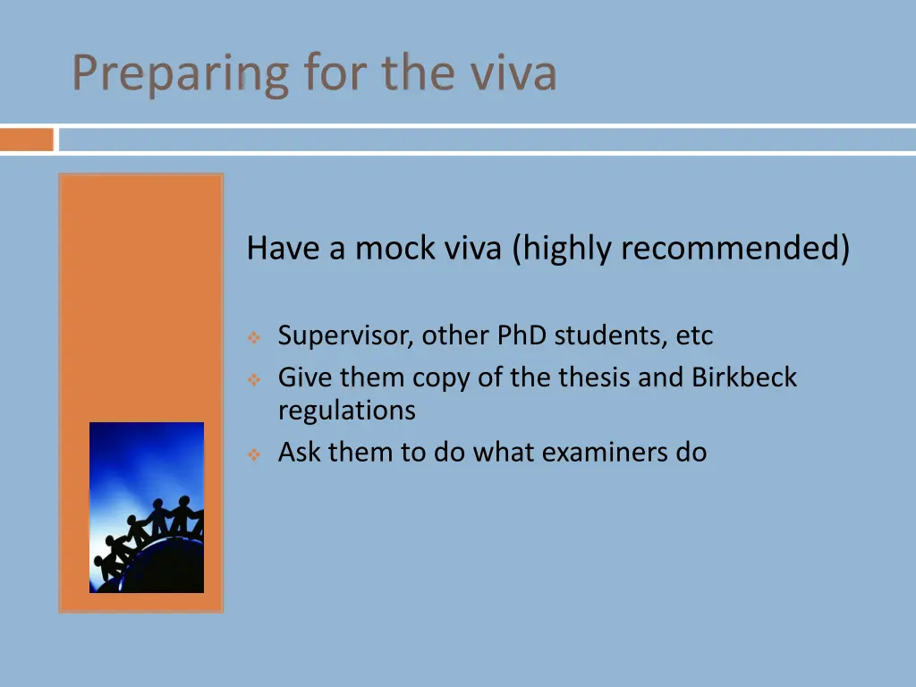 preparing for the viva